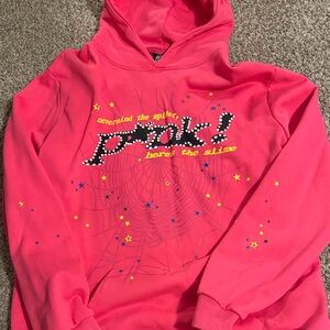 pink sp5der hoodie